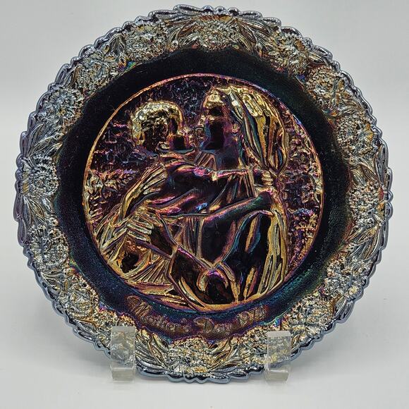 Vintage Fenton Carnival Glass Mother's Day Plate 1974 - Picture 6 of 6